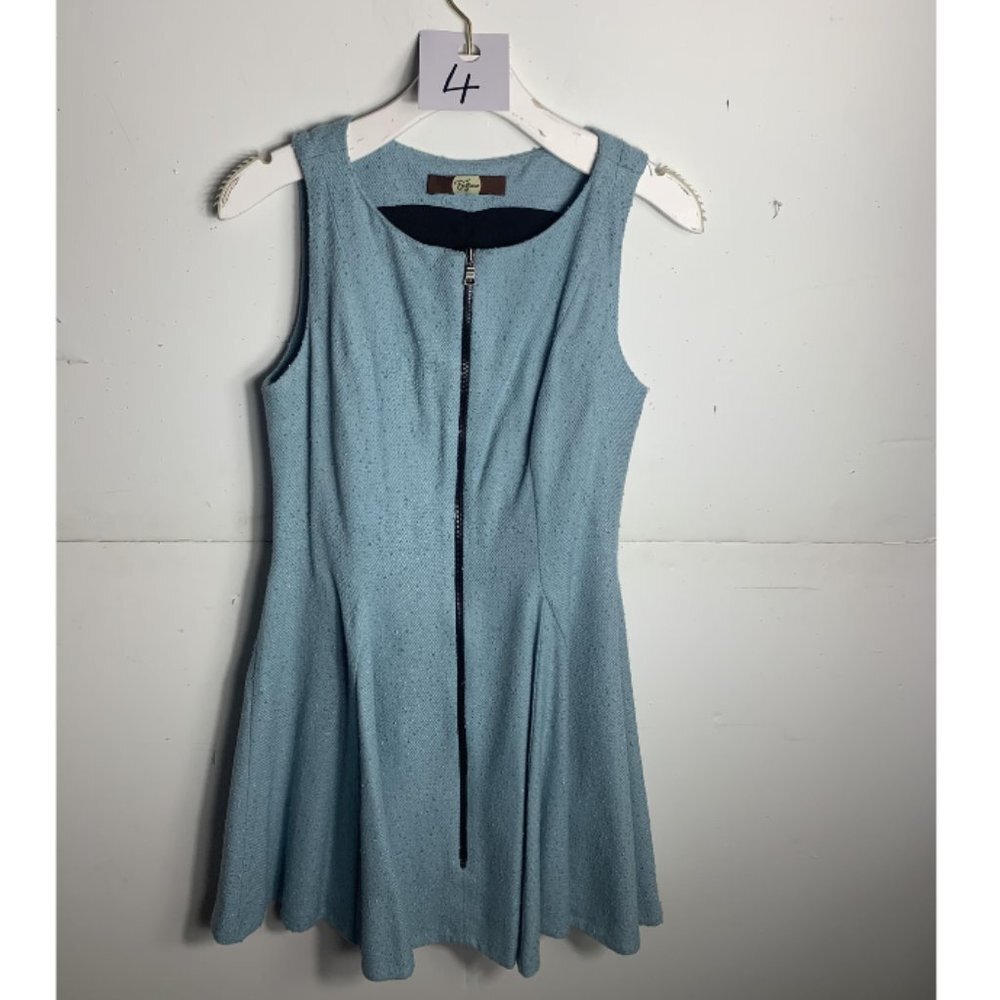 Anthropologie Eva Franco Blue Mini Sleeveless Dress